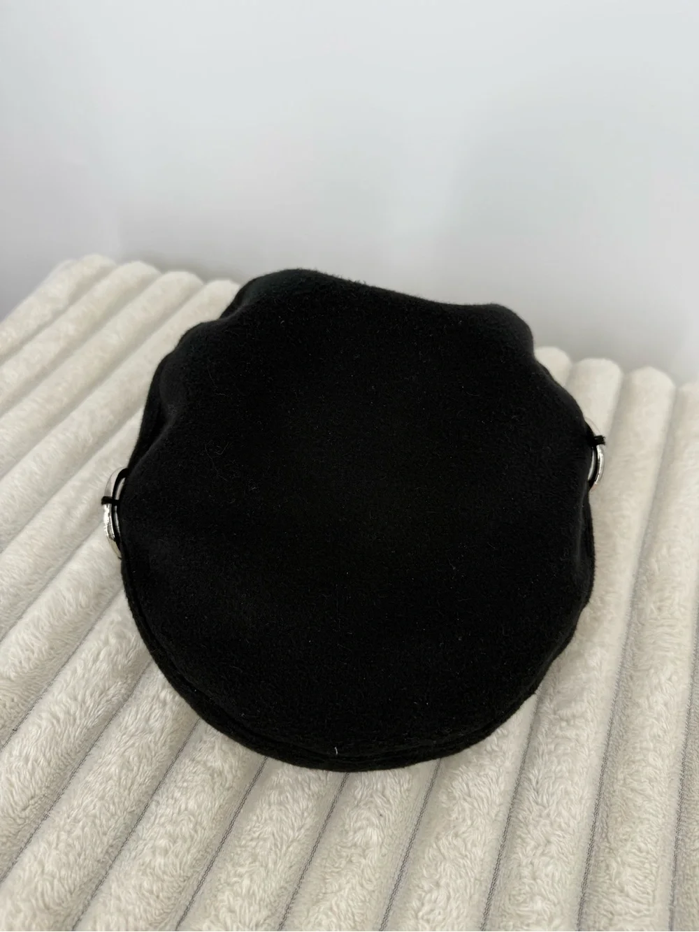Punk Rave women’s Black Military-Style Wool Cap with Patent Visor